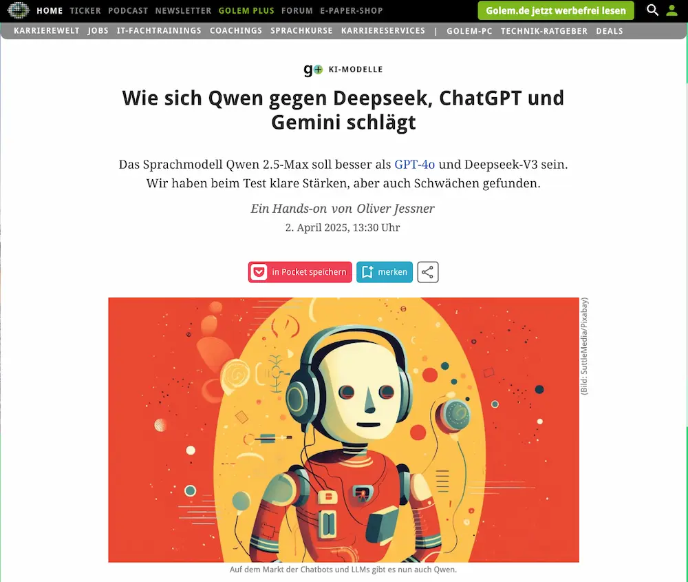 Oliver Jessner behandelt Tech-Trends und Digitalisierung bei Golem.de
