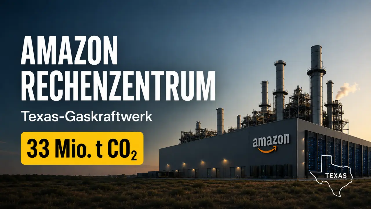 Amazon-KI-Rechenzentrum in Texas: Gaskraftwerk darf 33 Millionen Tonnen CO₂ ausstoßen