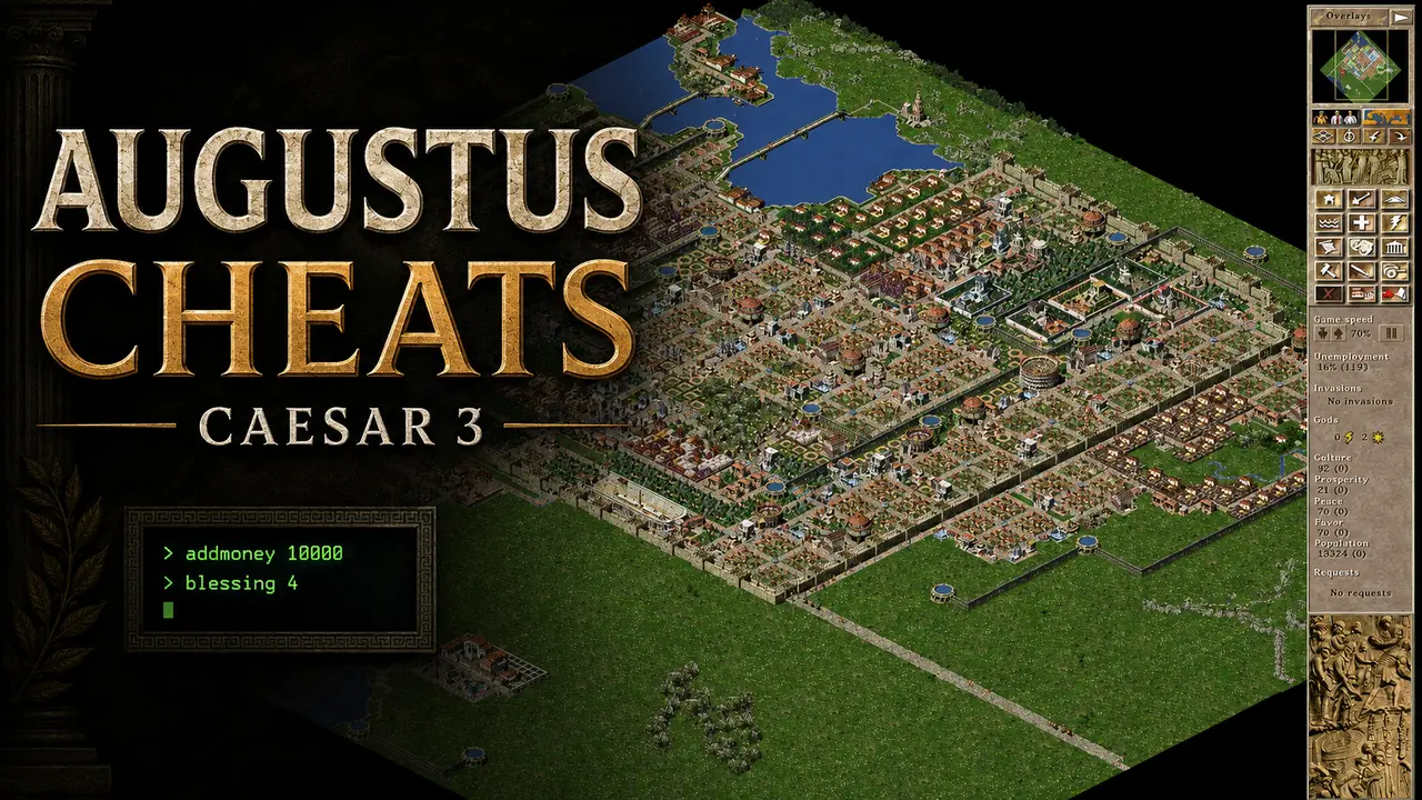 Augustus Cheats: Alle Cheat-Codes für Caesar 3