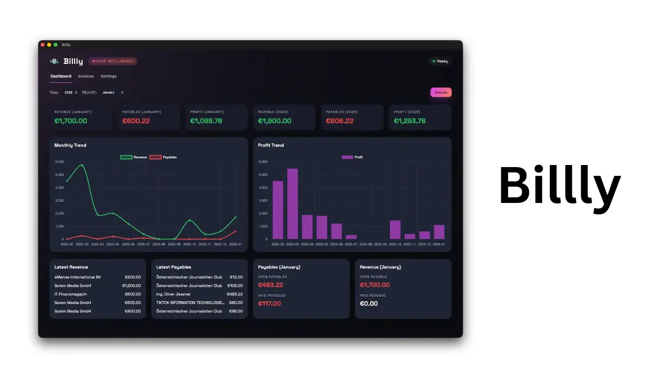 Billly – Buchhaltung, die einfach mitläuft