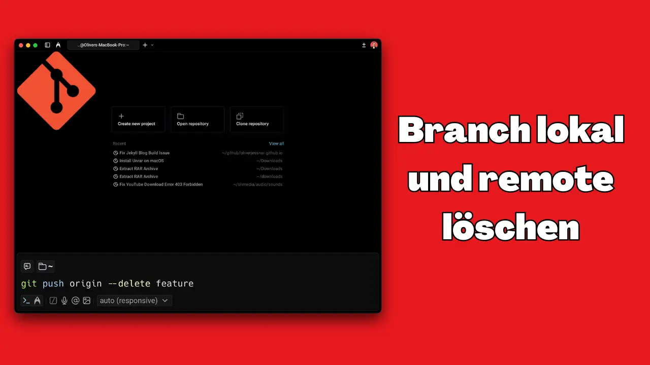 Git: Branch lokal und remote löschen (einfach erklärt)