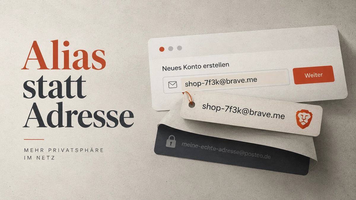 Brave Email Aliases – E-Mail-Adresse im Browser verstecken