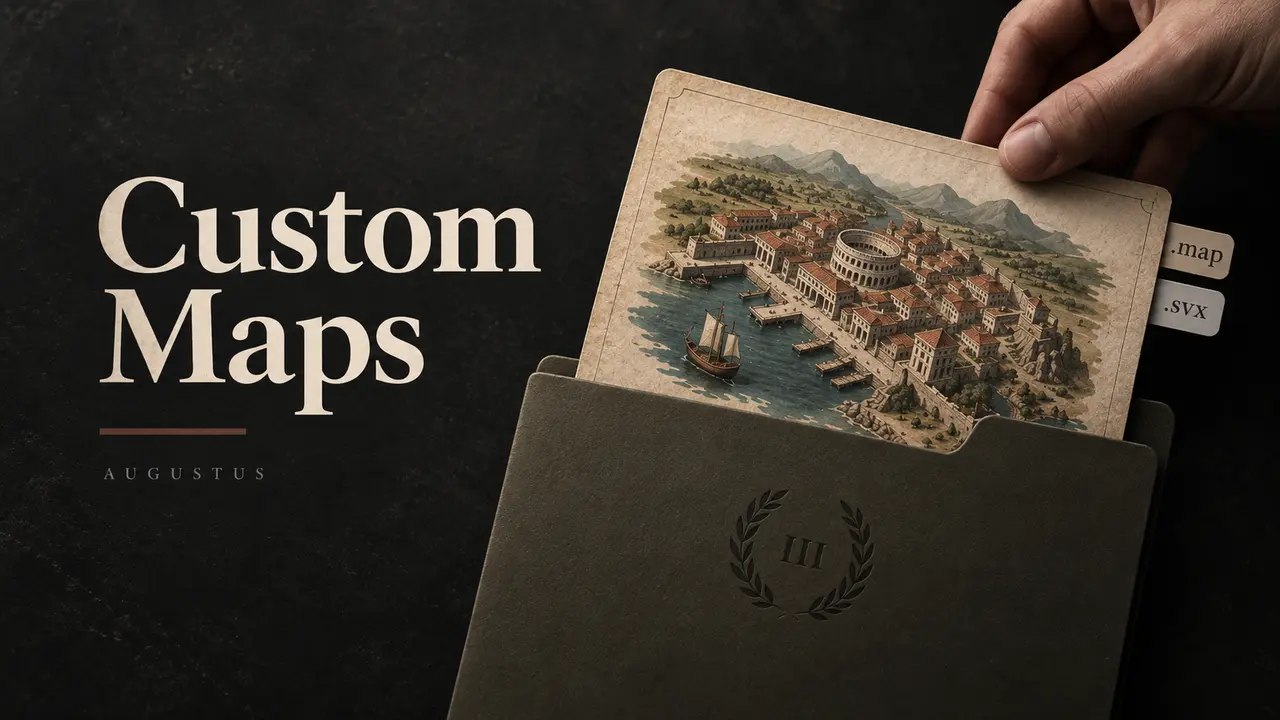 Caesar 3 Augustus: Custom Maps und Savegames installieren