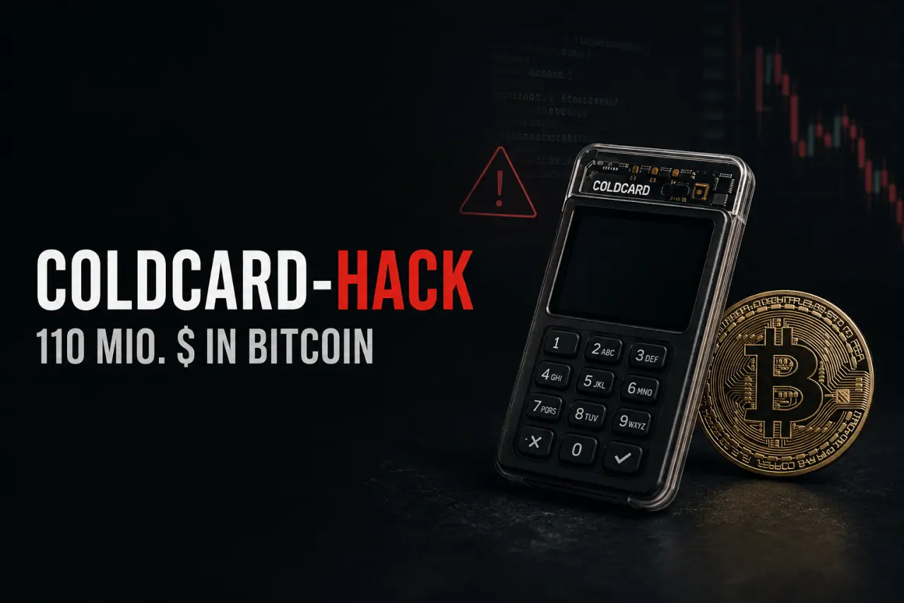 Coldcard-Hack: Mehr als 110 Millionen Dollar in Bitcoin gestohlen