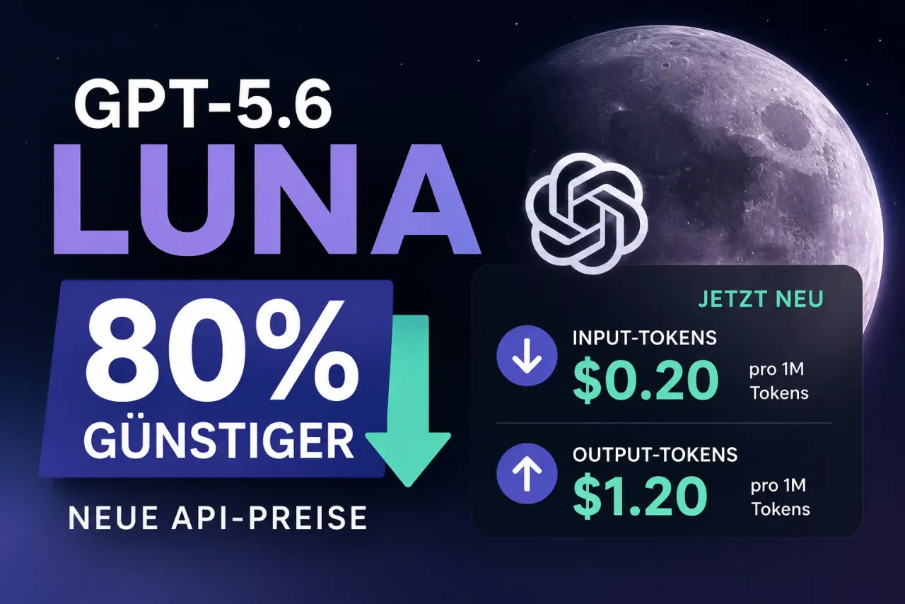 GPT-5.6 Luna 80 Prozent günstiger: Neue API-Preise