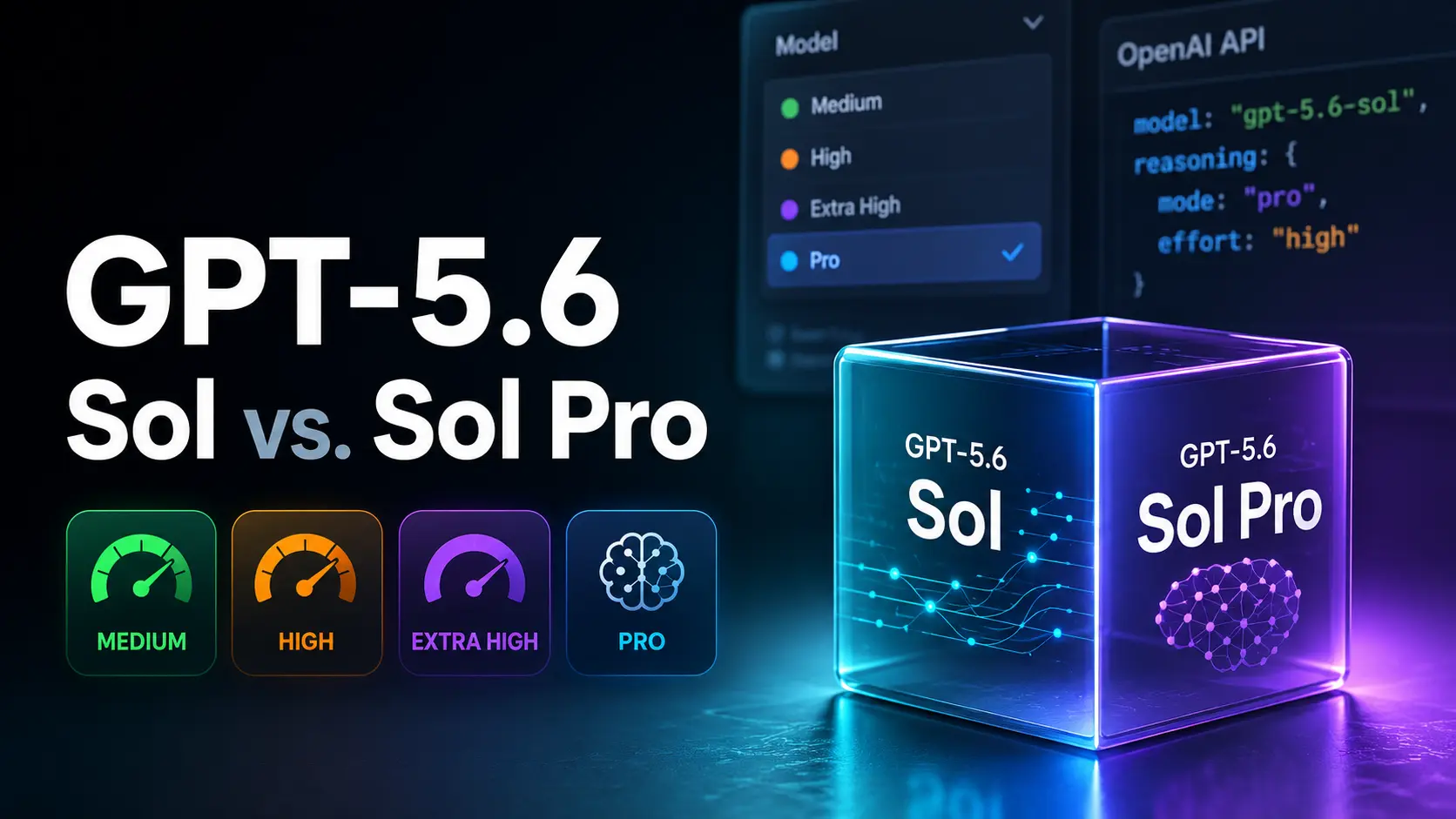 GPT-5.6 Sol vs. Sol Pro: Medium, High, Extra High und Pro erklärt