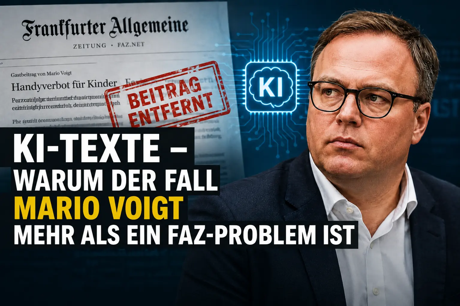 KI-Texte – warum der Fall Mario Voigt mehr als ein FAZ-Problem ist
