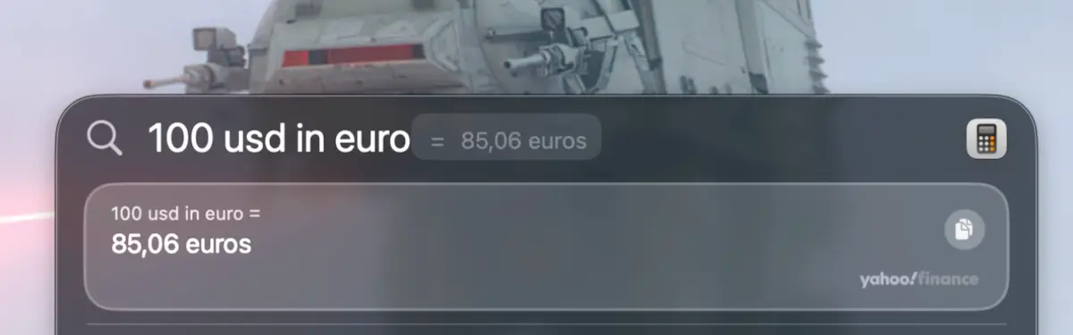 Spotlight als Taschenrechner und Umrechner auf dem Mac