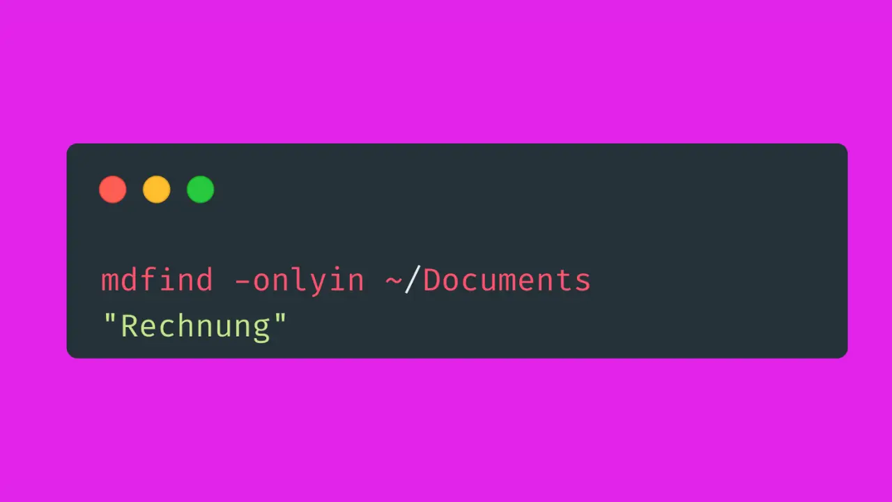 Wie funktioniert mdfind unter Mac eigentlich? Tutorial