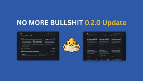 NO-BULLSHIT-RSS 0.2.0 – Eigene Topics, besserer Daily Digest und Darkmode