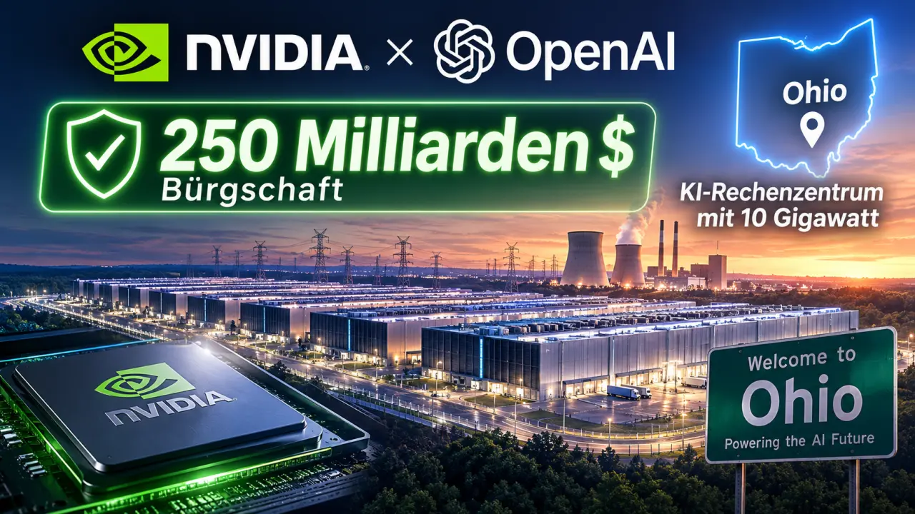 Nvidia und OpenAI: 250-Milliarden-Bürgschaft für KI-Rechenzentrum in Ohio