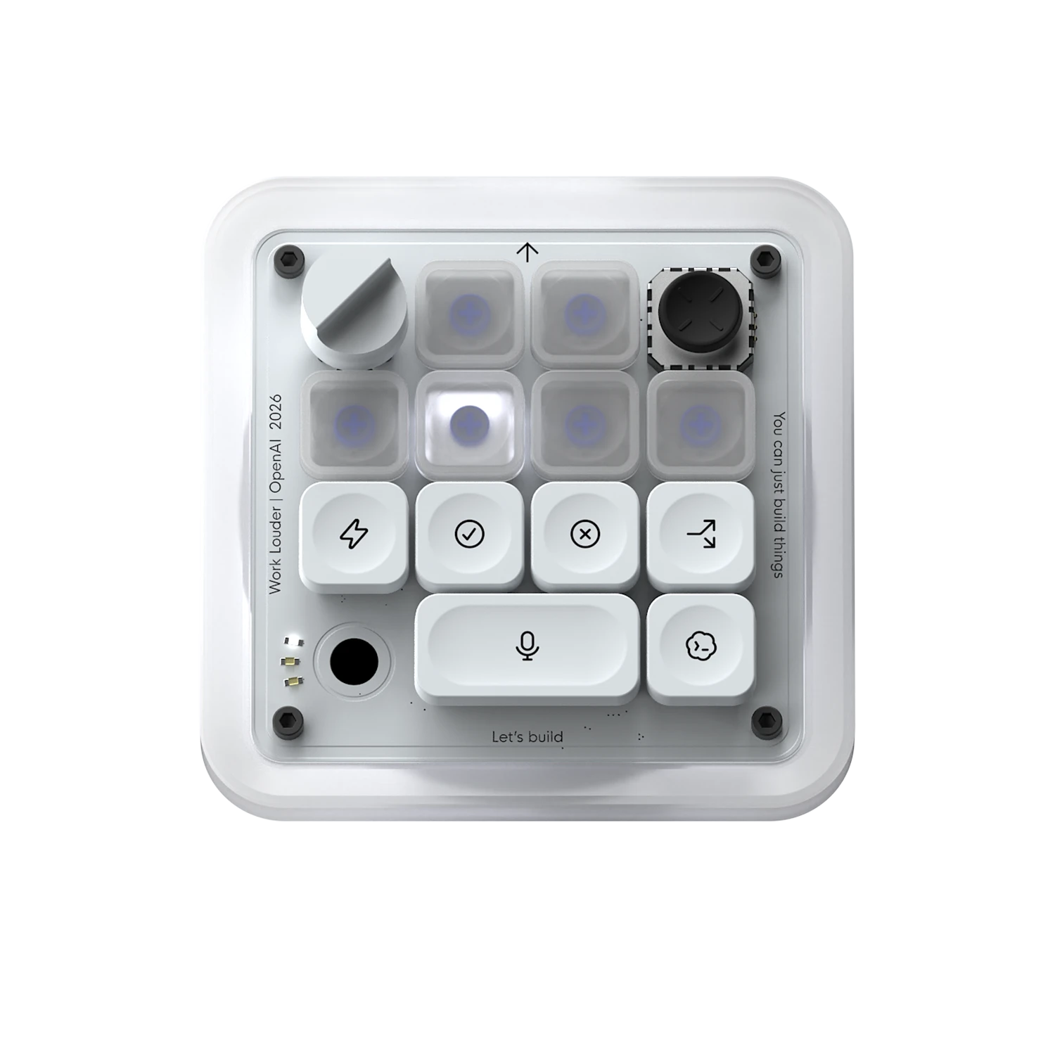 OpenAI Codex Micro von Work Louder als freigestellter Controller für Codex-Agenten