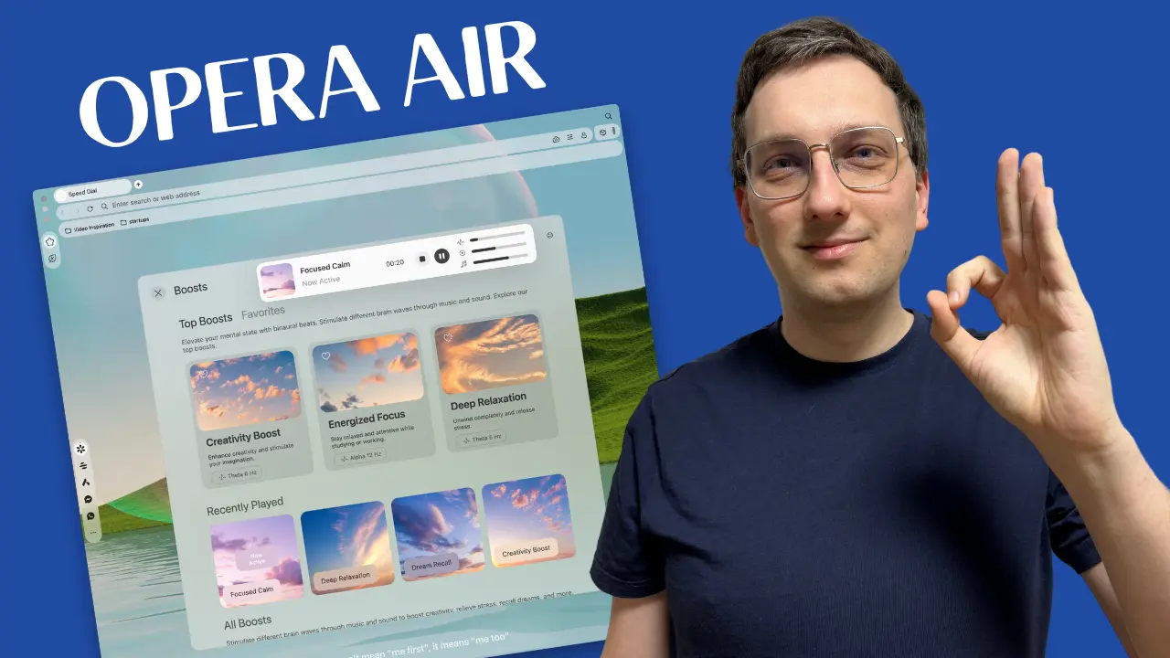 Mehr als nur Surfen – Opera Air vereint digitale Produktivität und Wohlbefinden