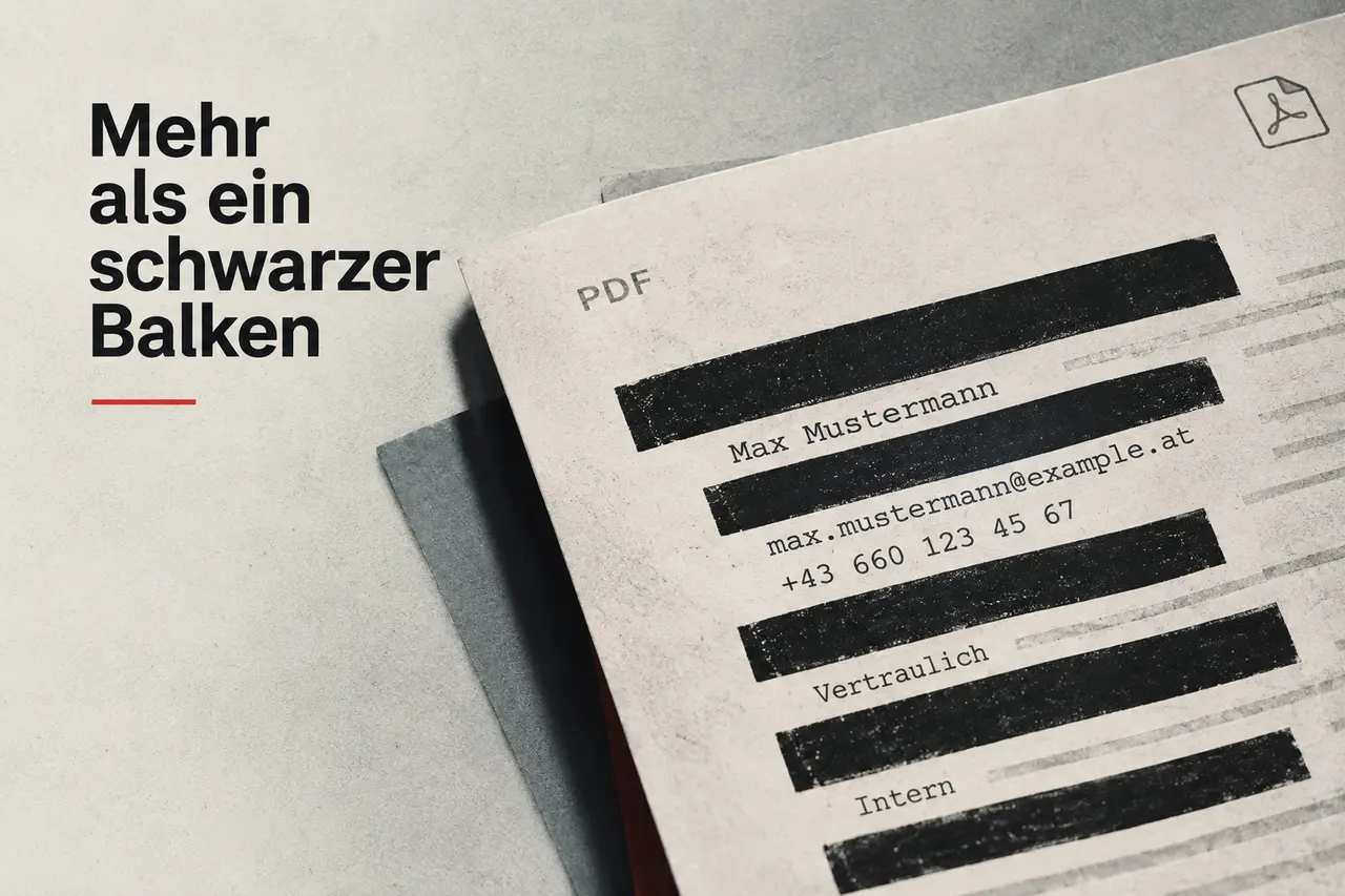PDFs richtig schwärzen: Warum ein schwarzer Balken nicht reicht!