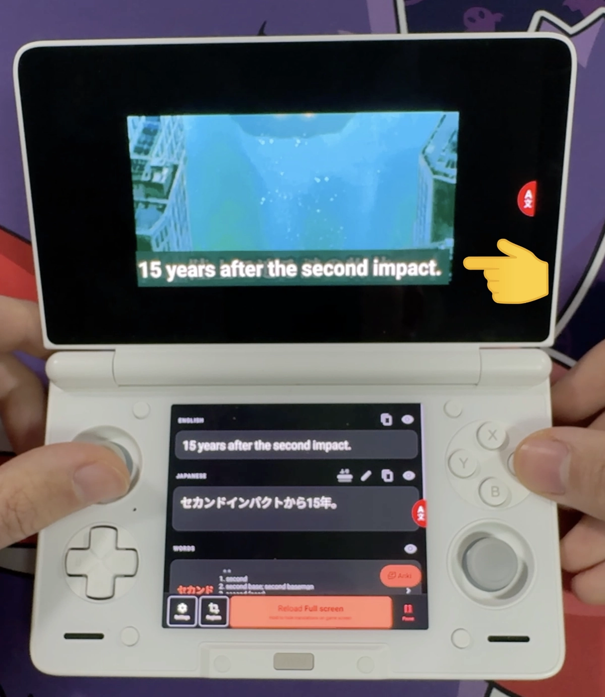 AYN thor mit playtranslate live japansiche übersetzung