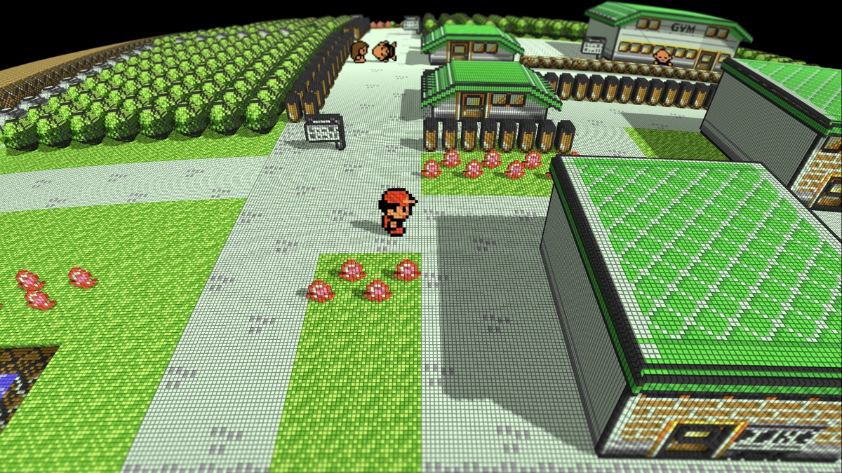 Pokémon Rot mit Voxel-Stufe 50 und V-Curve 2