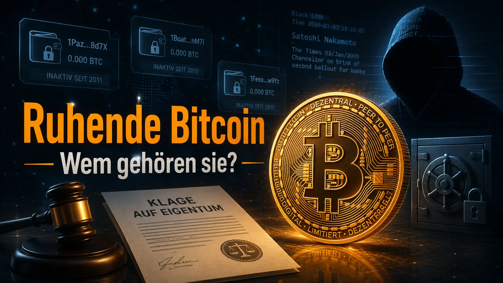 Ruhende Bitcoin – warum Satoshis Wallets vor Gericht landen