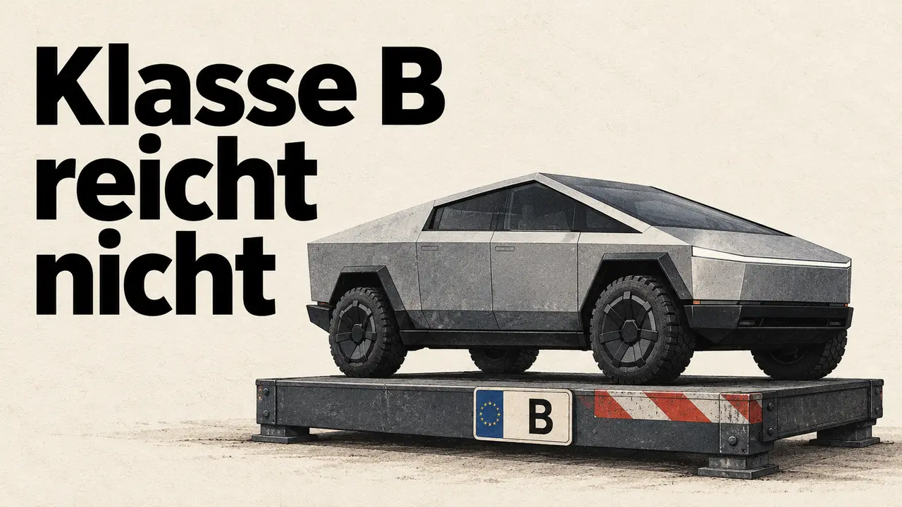 Tesla Cybertruck auf der A99 gestoppt – warum Klasse B nicht reichte