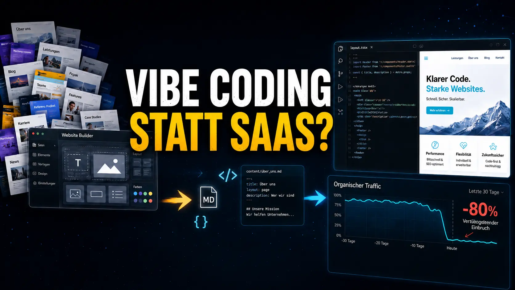 Vibe Coding statt Webflow – was eine Website-Migration über SaaS verrät